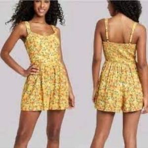 NWT Yellow Jumpsuit Shorts by Wild Fable